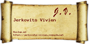 Jerkovits Vivien névjegykártya